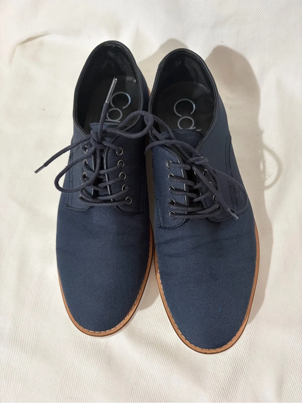 CALVIN KLEIN Armando Lace Up Navy Oxford Dress Shoes Casual Career Office 10/43